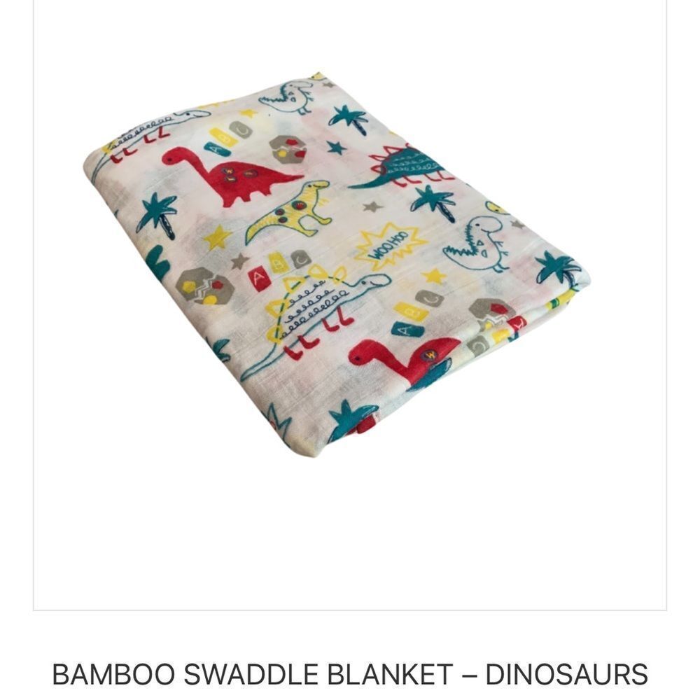 New Dinosaurs Bamboo Muslin Baby Swaddle Blanket